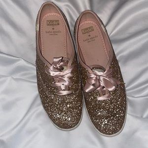 Rose gold kate spade keds